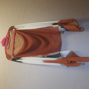 WING-LIKE Sheer Over cover for Blouse or shell, Earth tones EUC CL#9